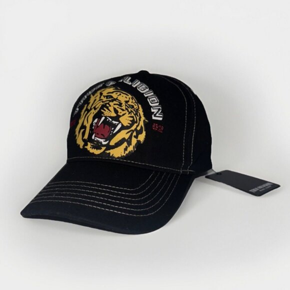True Religion Established Tiger Print Black Snapback Hat - Picture 1 of 7